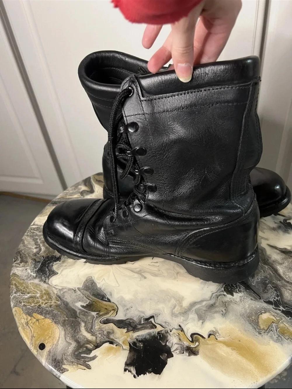 Vintage Corcoran 10” Field Boots Black Leather Made in USA